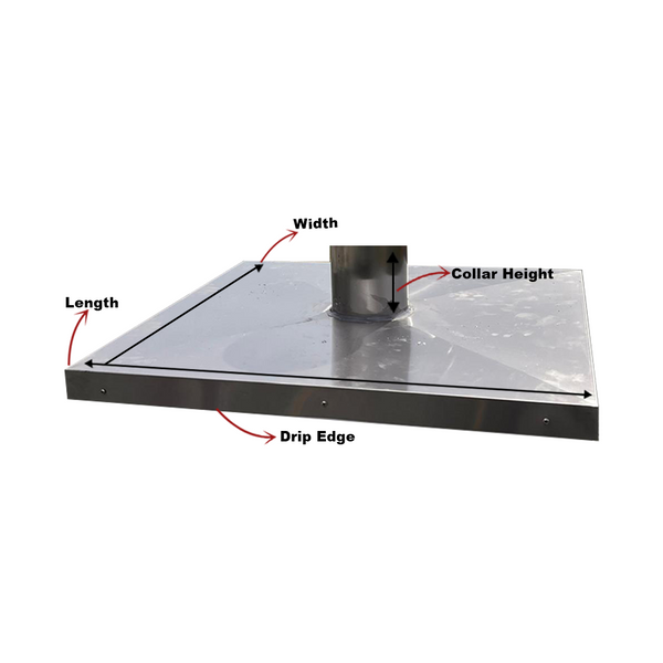Chimney Chase Cover--Stainless Steel--Custom Sizing & Design